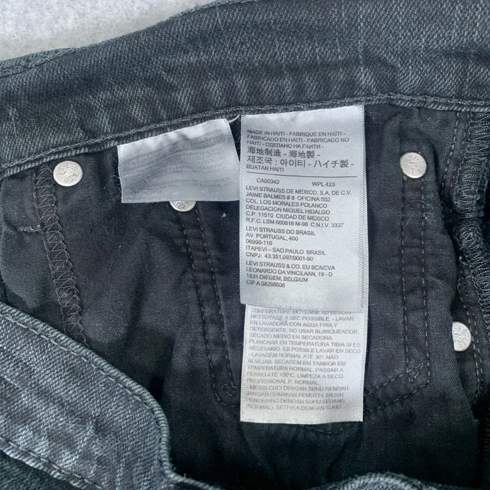 Levi's 511 Slim Fit Jeans Mens 34x30 Black Stretch Denim